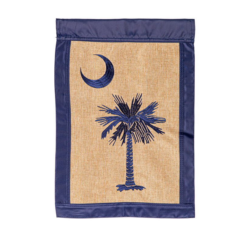 Evergreen Flag,South Carolina Palmetto House Burlap Flag,0.25x28x44 Inches