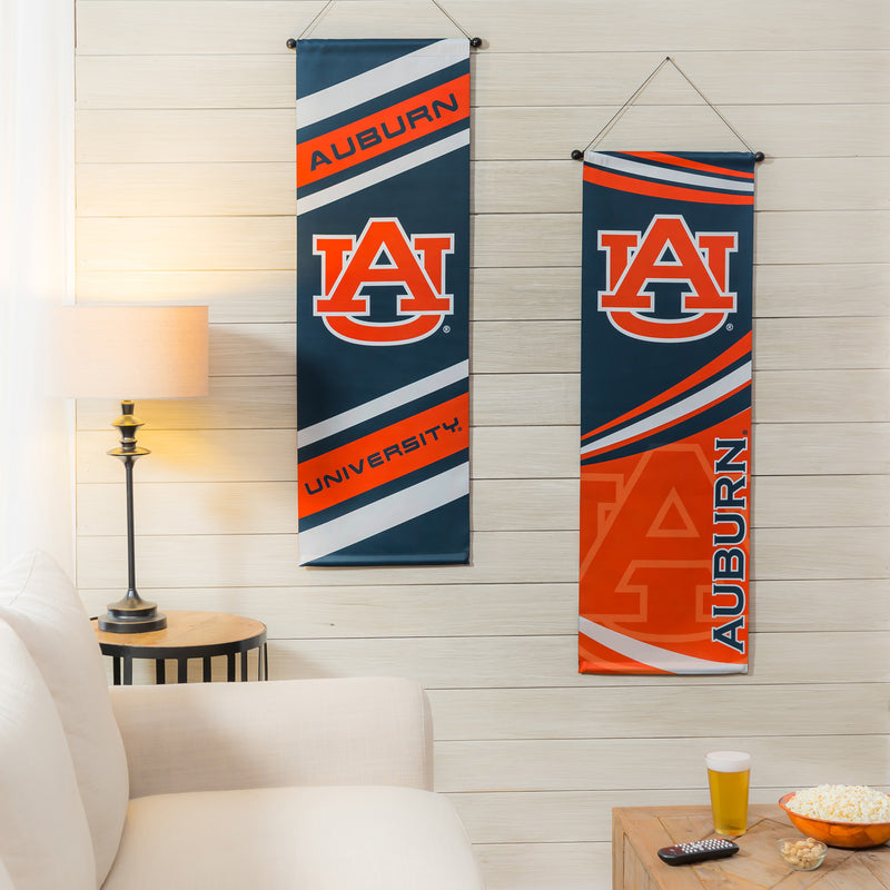 Evergreen Flag,Auburn University, Dowel Banner,15x0.25x46 Inches