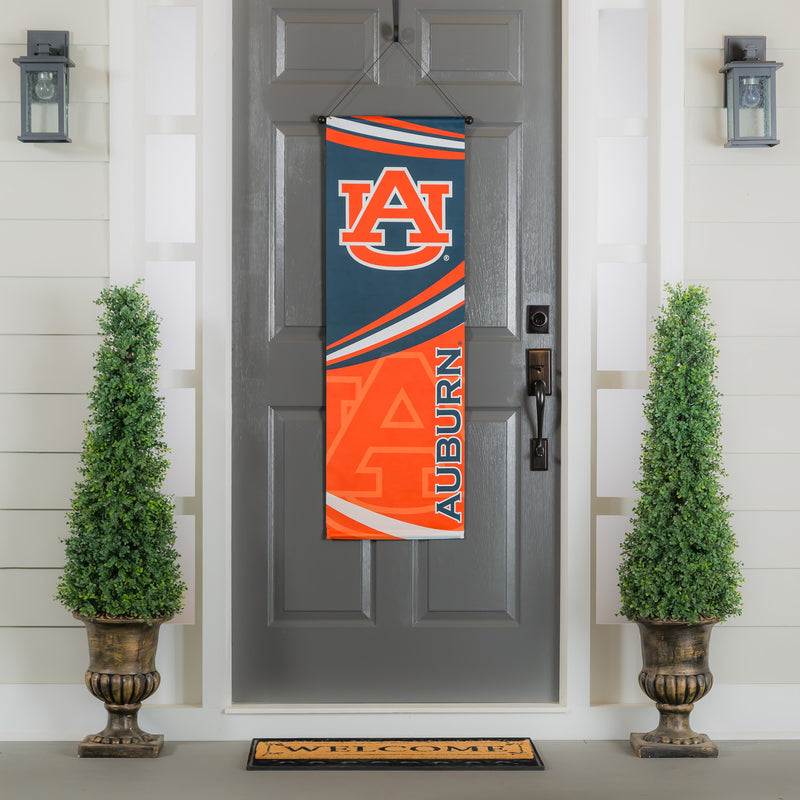 Evergreen Flag,Auburn University, Dowel Banner,15x0.25x46 Inches