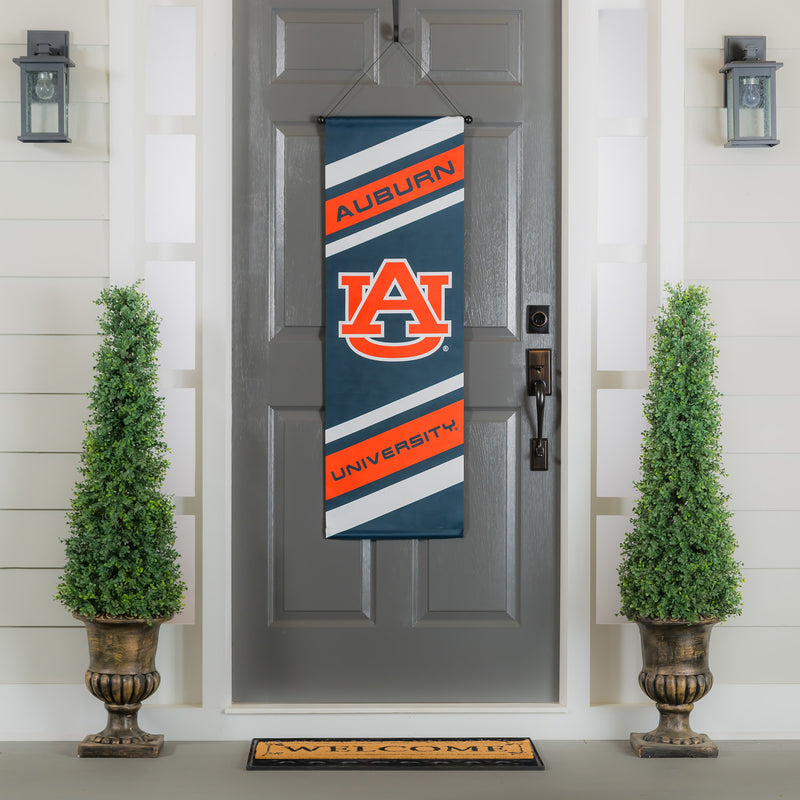 Evergreen Flag,Auburn University, Dowel Banner,15x0.25x46 Inches