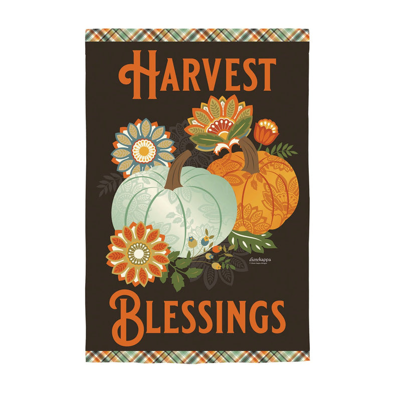 Evergreen House Flag,Harvest Blessings House Textured Suede Flag,29"X0.02"X43"