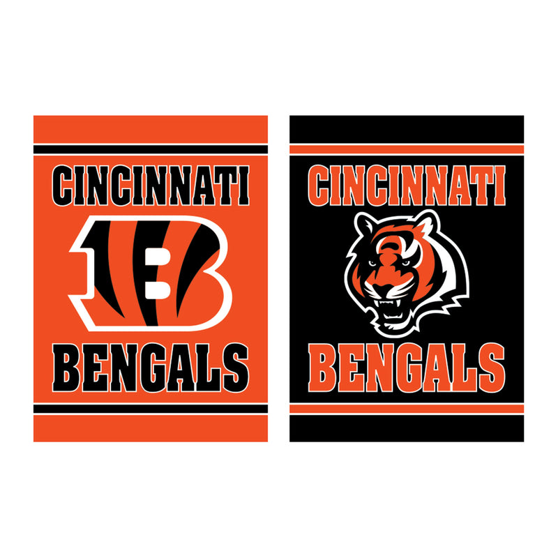 Evergreen Flag,Embossed Suede Flag, House Size, Cincinnati Bengals,28x0.2x44 Inches