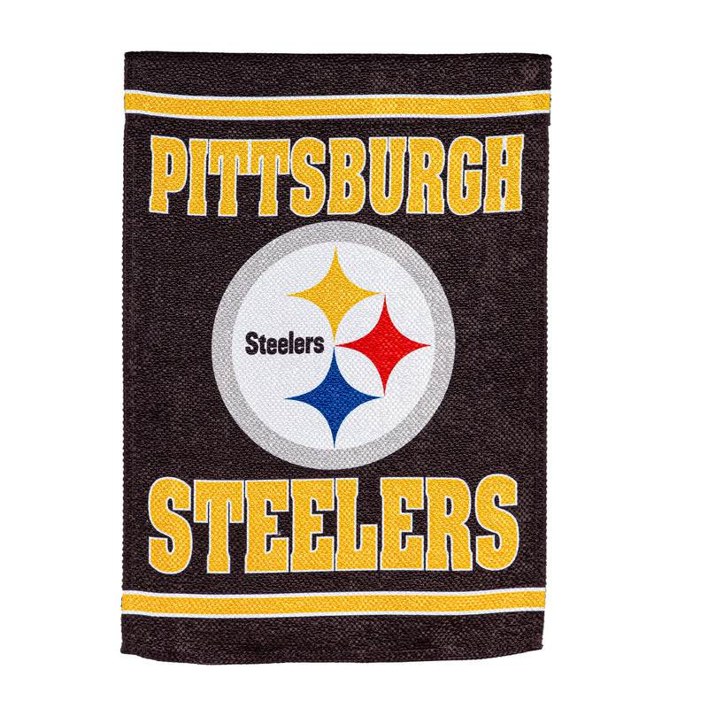 Evergreen Flag,Embossed Suede Flag, House Size, Pittsburgh Steelers,28x0.2x44 Inches