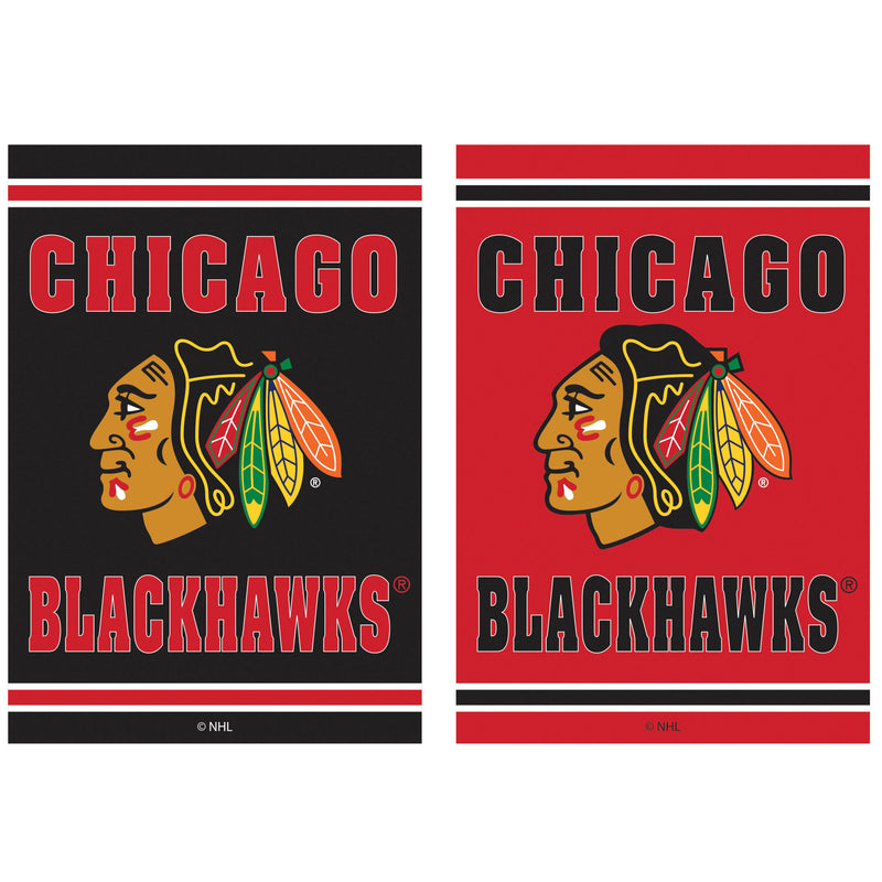 Evergreen Flag,Embossed Suede Flag, House Size, Chicago Blackhawks,28x0.2x44 Inches