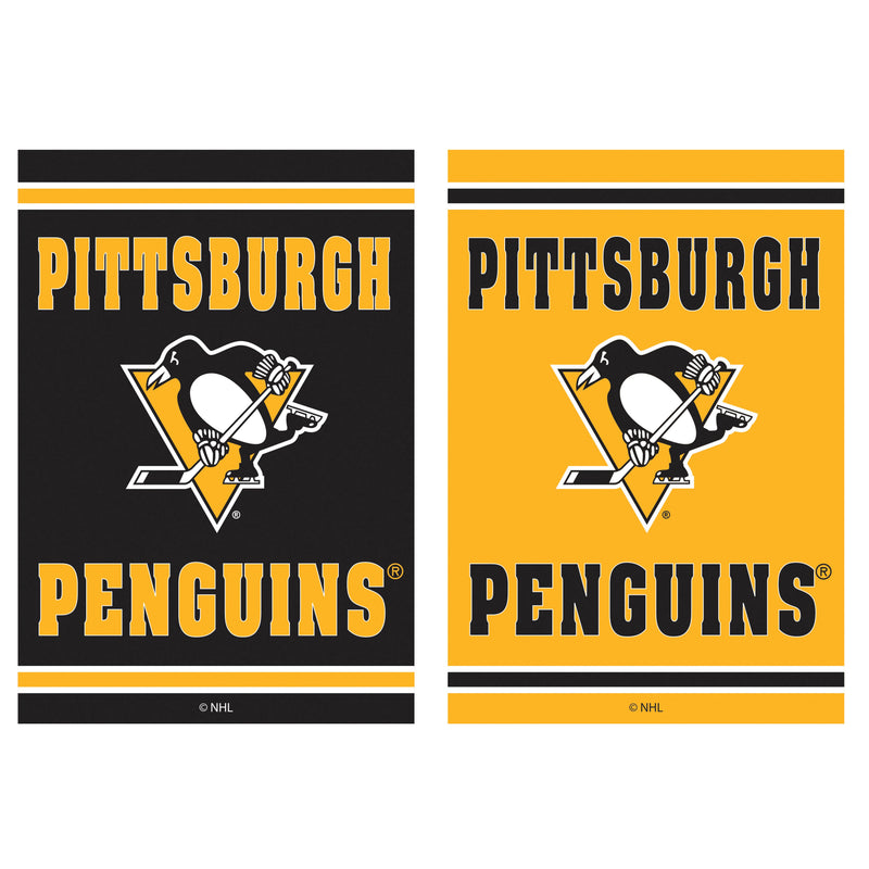 Evergreen Flag,Embossed Suede Flag, House Size, Pittsburgh Penguins,28x0.2x44 Inches