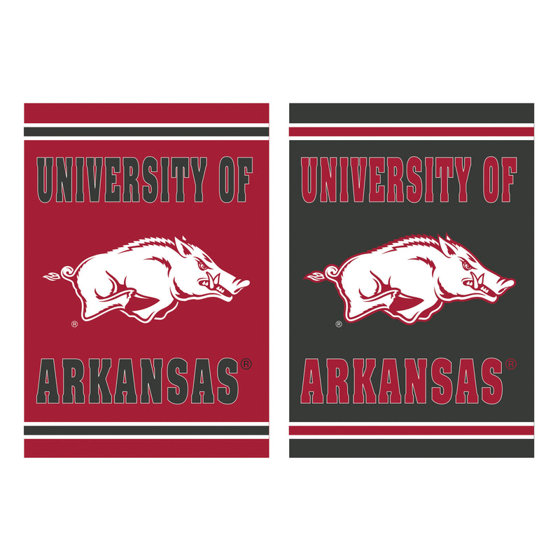 Evergreen Flag,Embossed Suede Flag, House Size, University of Arkansas,28x0.2x44 Inches