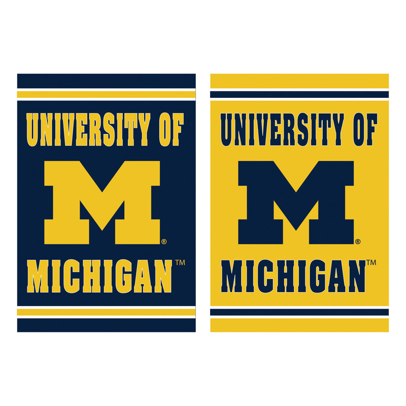 Evergreen Flag,Embossed Suede Flag, House Size, University Of Michigan,28x0.2x44 Inches