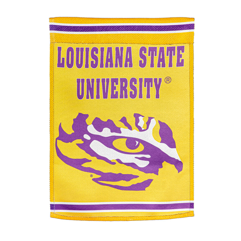 Evergreen Flag,Embossed Suede Flag, House Size, Louisiana State University,28x0.2x44 Inches