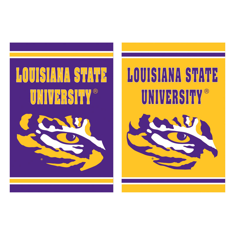 Evergreen Flag,Embossed Suede Flag, House Size, Louisiana State University,28x0.2x44 Inches