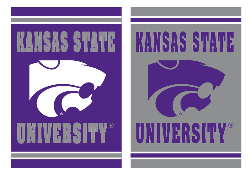 Evergreen Flag,Embossed Suede Flag, House Size, Kansas State University,28x0.2x44 Inches