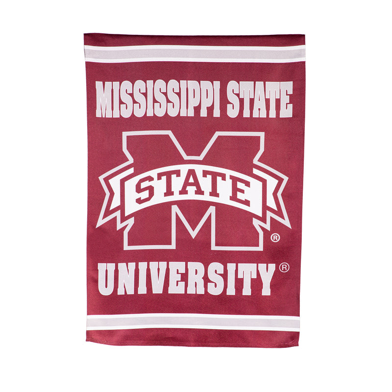 Evergreen Flag,Embossed Suede Flag, House Size, Mississippi State University,43x29x0.2 Inches