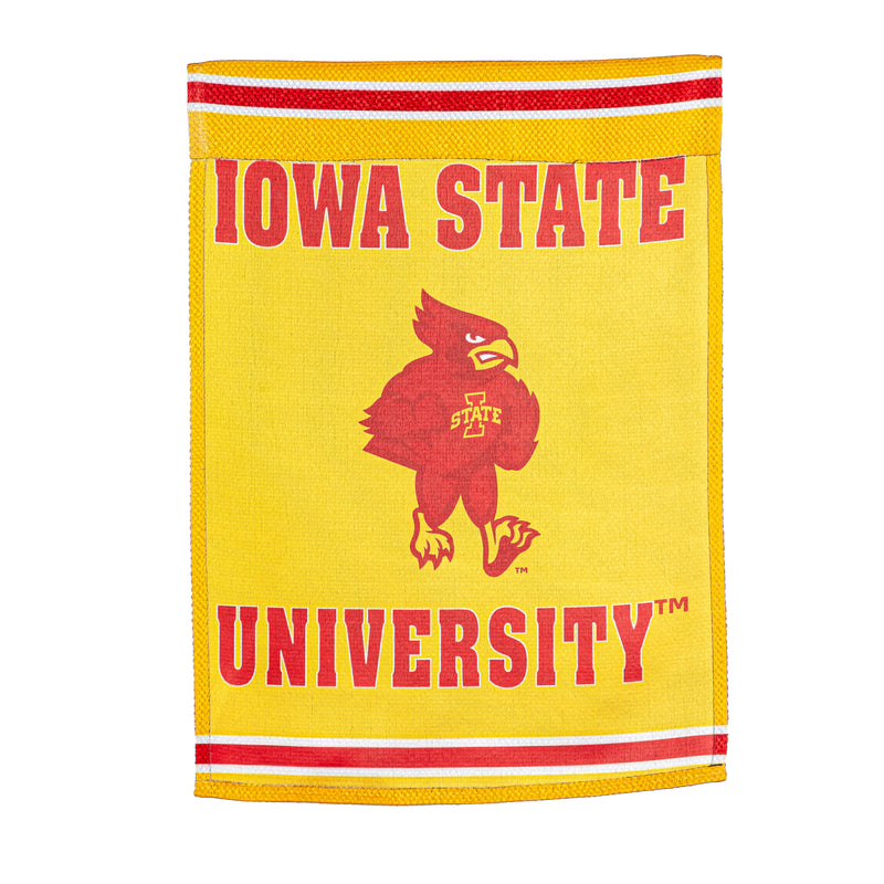 Evergreen Flag,Embossed Suede Flag, House Size, Iowa State University,28x0.2x44 Inches