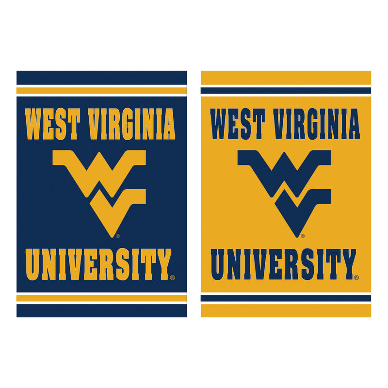Evergreen Flag,Embossed Suede Flag, House Size, West Virginia University,28x0.2x44 Inches