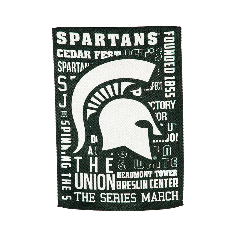 Evergreen Flag,Fan Rules ES REG, Michigan State University,28x44x0.2 Inches