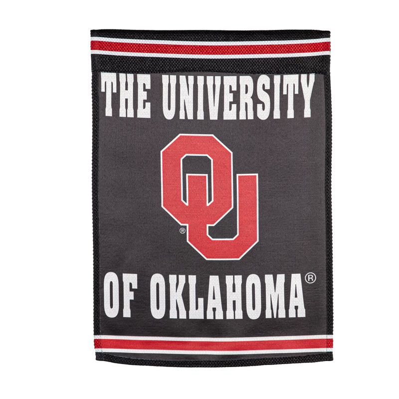 Evergreen Flag,Embossed Suede Flag, House Size, University of Oklahoma,28x0.2x44 Inches