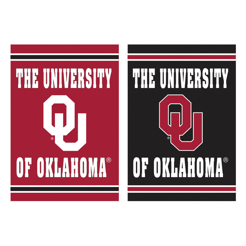 Evergreen Flag,Embossed Suede Flag, House Size, University of Oklahoma,28x0.2x44 Inches