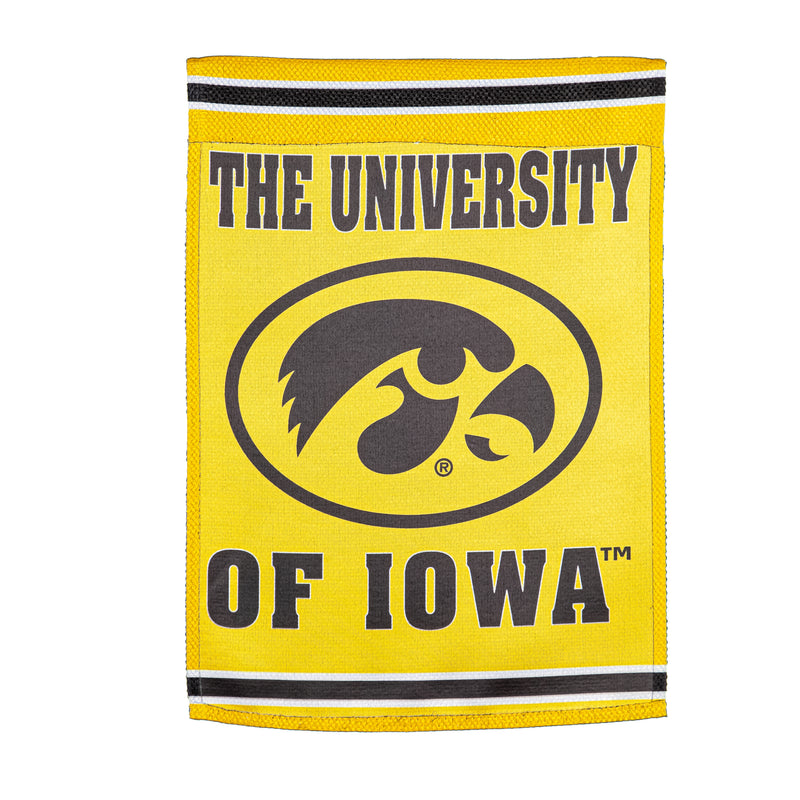 Evergreen Flag,Embossed Suede Flag, House Size, University of Iowa,28x0.2x44 Inches