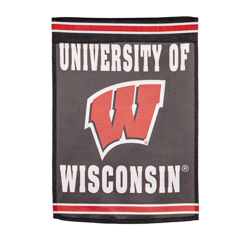 Evergreen Flag,Embossed Suede Flag, House Size, University of Wisconsin-Madison,28x0.2x44 Inches