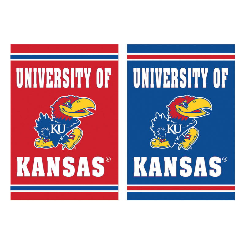 Evergreen Flag,Embossed Suede Flag, House Size, University of Kansas,28x0.2x44 Inches