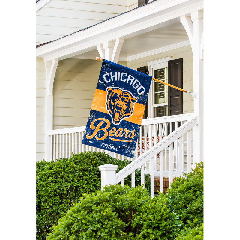 Evergreen Flag,Chicago Bears, Vintage Linen REG,44x0.1x28 Inches