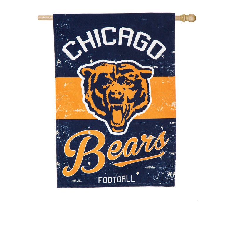 Evergreen Flag,Chicago Bears, Vintage Linen REG,44x0.1x28 Inches