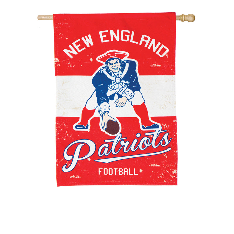 Evergreen Flag,New England Patriots, Vintage Linen REG,44x28x0.1 Inches