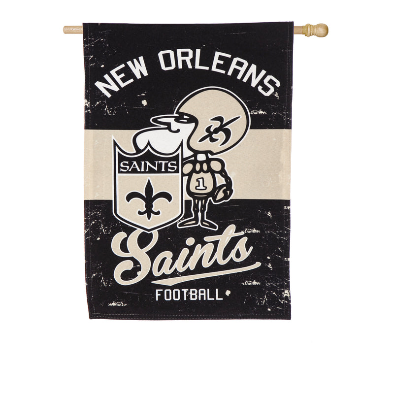 Evergreen Flag,New Orleans Saints, Vintage Linen REG,44x0.1x28 Inches
