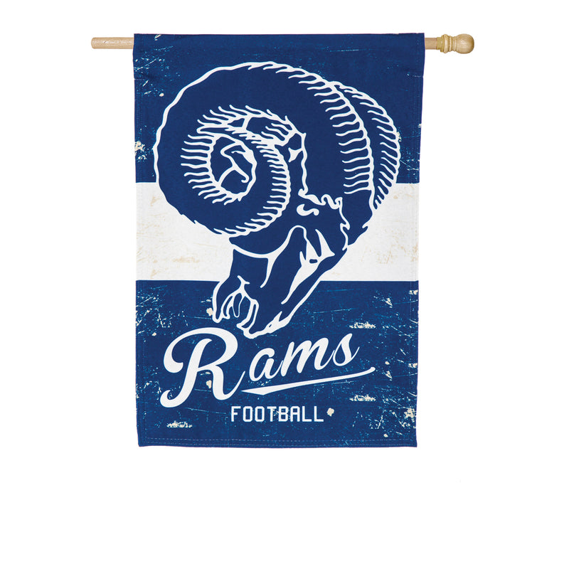Evergreen Flag,LA Rams, Vintage Linen REG,44x0.1x28 Inches