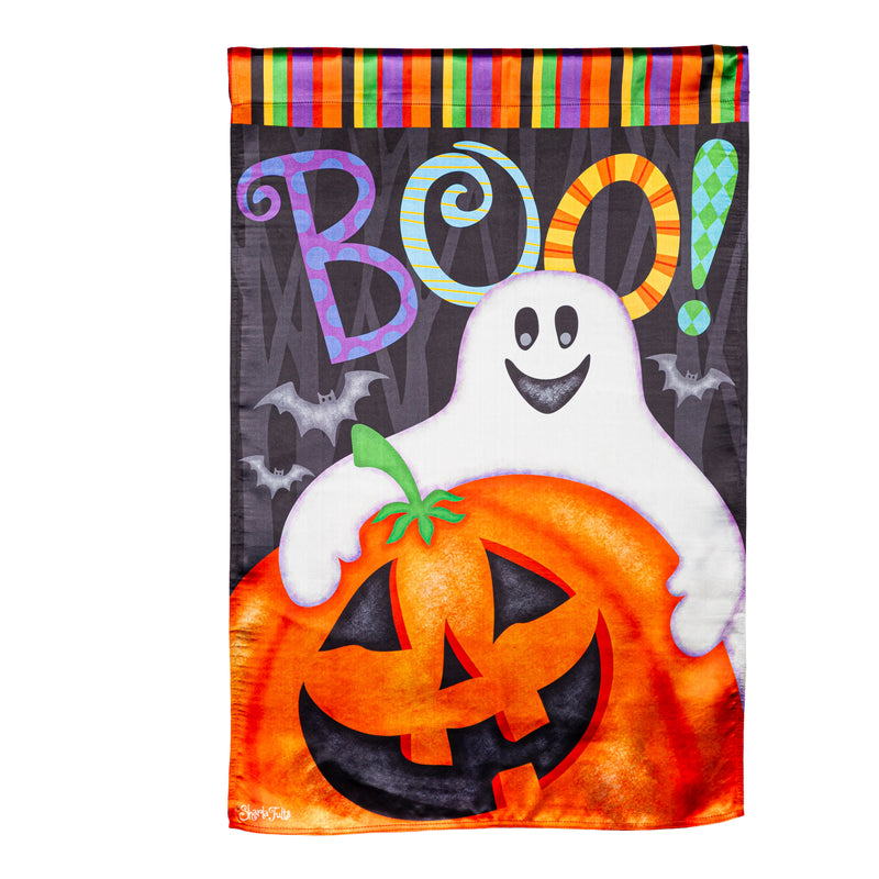 Evergreen Flag,Halloween Friends House Lustre Flag,29x0.02x43 Inches