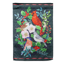Winter Bird Friends Lustre House Flag,13lu11080