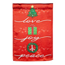 Love, Joy, Peace Lustre House Flag,13lu11234