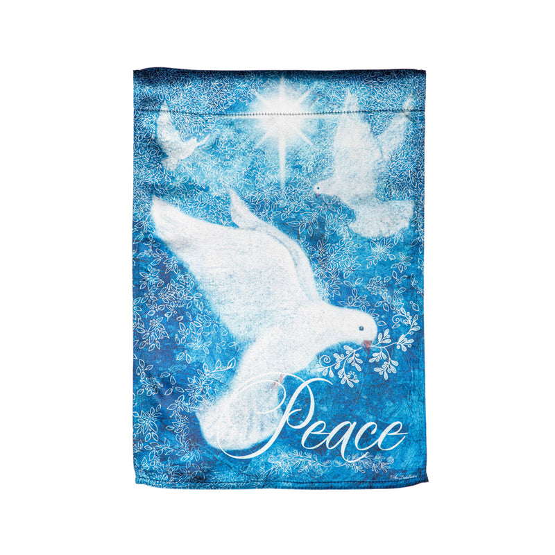 Evergreen Flag,Dove Piece Trio Lustre House Flag,28x0.02x43 Inches