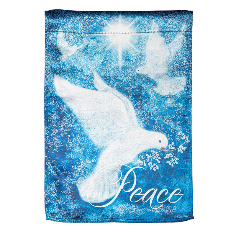 Evergreen Flag,Dove Piece Trio Lustre House Flag,28x0.02x43 Inches