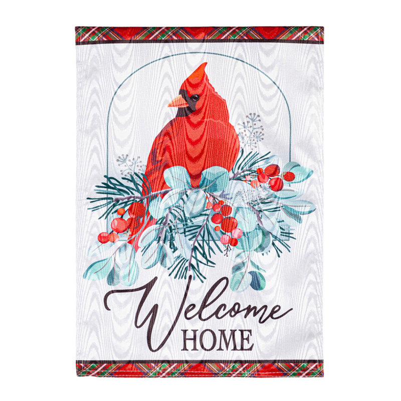 Evergreen Flag,Winter Welcome Moire House Flag,28x0.25x44 Inches