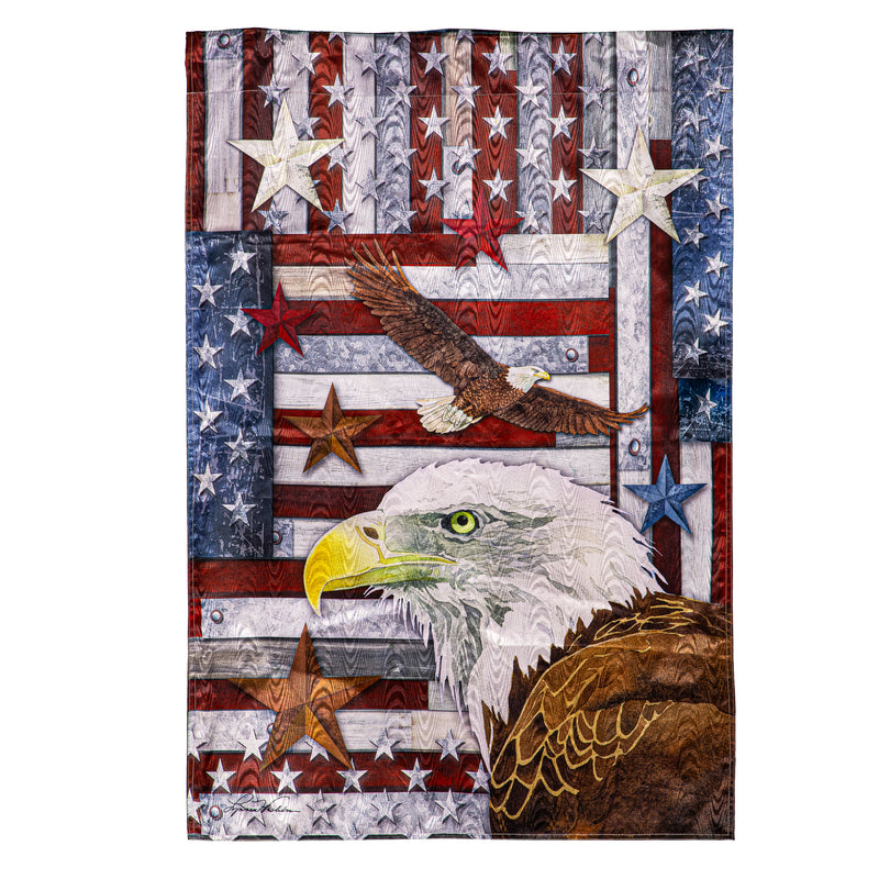 Evergreen Flag,Eagle Moire House Flag,0.5x28x44 Inches