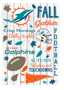 Miami Dolphins, Moire Flag, House Size, Fall Seasonal,13m3816