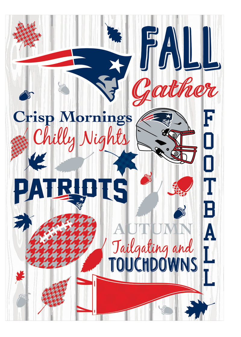 Evergreen Flag,New England Patriots, Moire Flag, House Size, Fall Seasonal,28x0.25x44 Inches