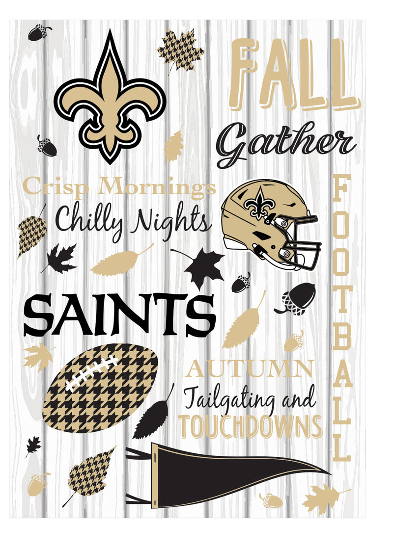 Evergreen Flag,New Orleans Saints, Moire Flag, House Size, Fall Seasonal,28x0.25x44 Inches