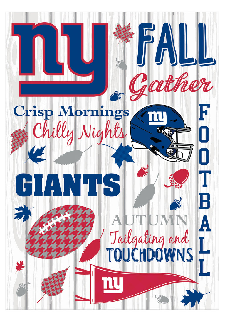 Evergreen Flag,New York Giants, Moire Flag, House Size, Fall Seasonal,28x0.25x44 Inches