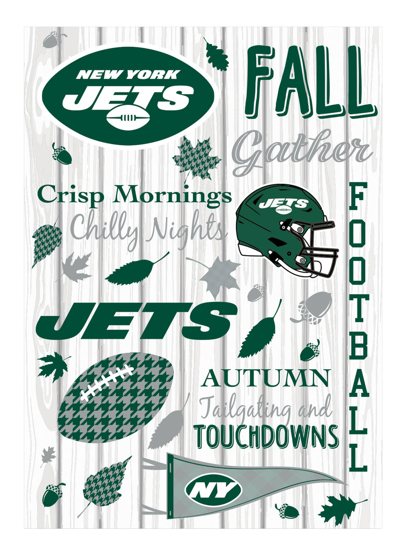 Evergreen Flag,New York Jets, Moire Flag, House Size, Fall Seasonal,28x0.25x44 Inches