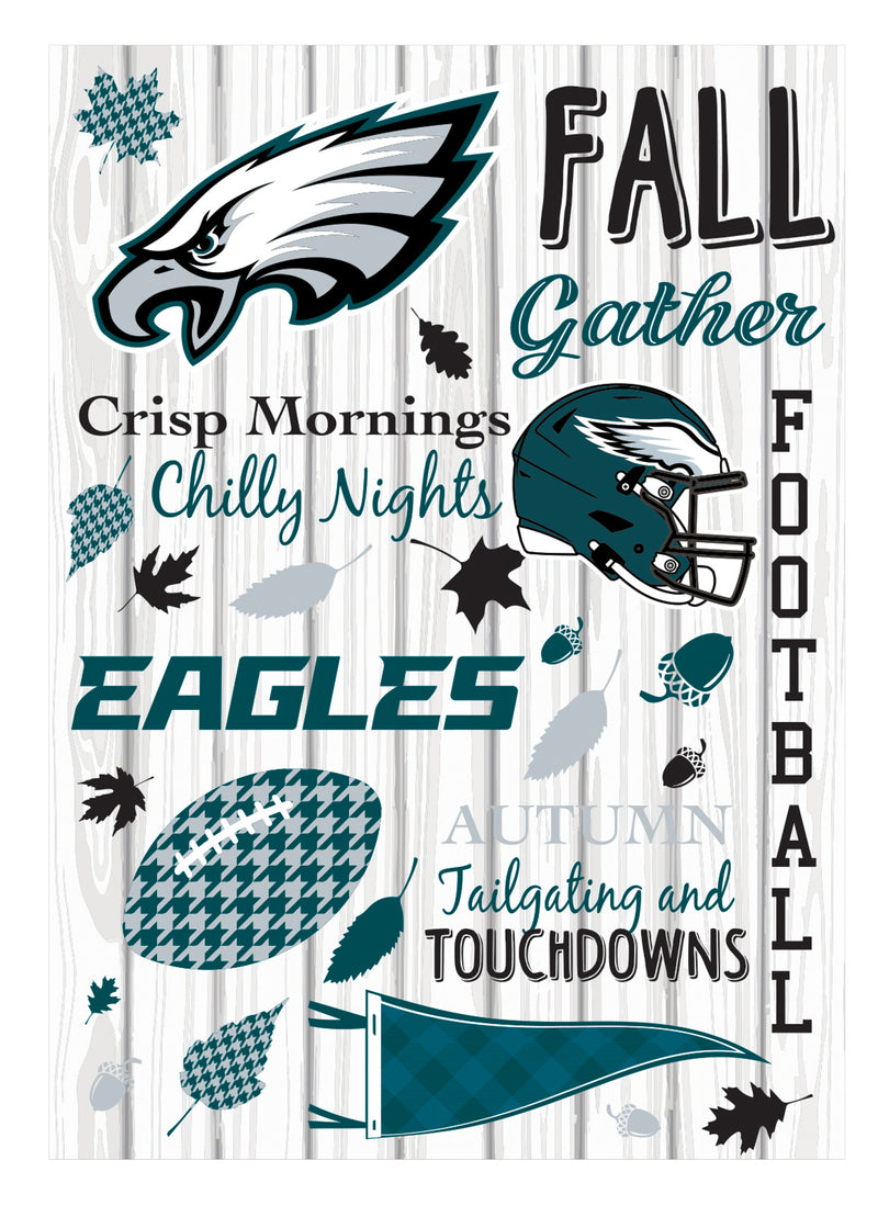 Evergreen Flag,Philadelphia Eagles, Moire Flag, House Size, Fall Seasonal,28x0.25x44 Inches