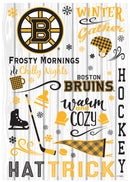 Boston Bruins, Moire Flag, House Size, Fall Seasonal,13m4351