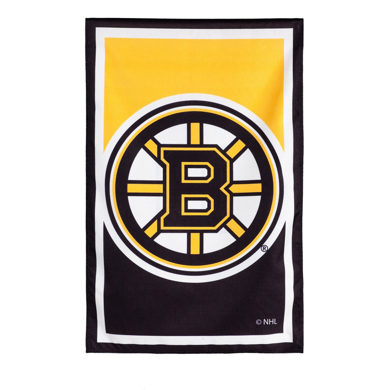 Evergreen Flag,Flag, DS New Burlap, Reg, Boston Bruins,28x44x0.2 Inches