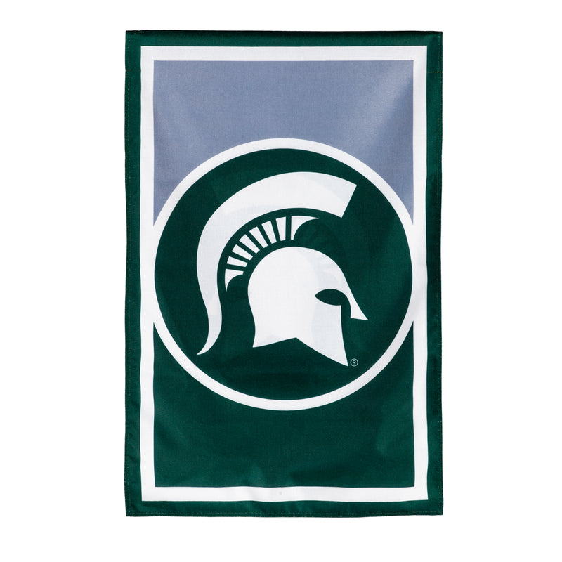 Evergreen Flag,Flag, DS Burlap, Reg, Michigan State University,28x44x0.2 Inches