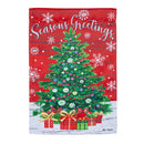 Seasons Greeting Trees Suede House Flag,13s10816