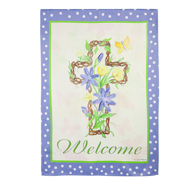 Evergreen Flag,Easter Welcome Suede House Flag,0.2x29x43 Inches
