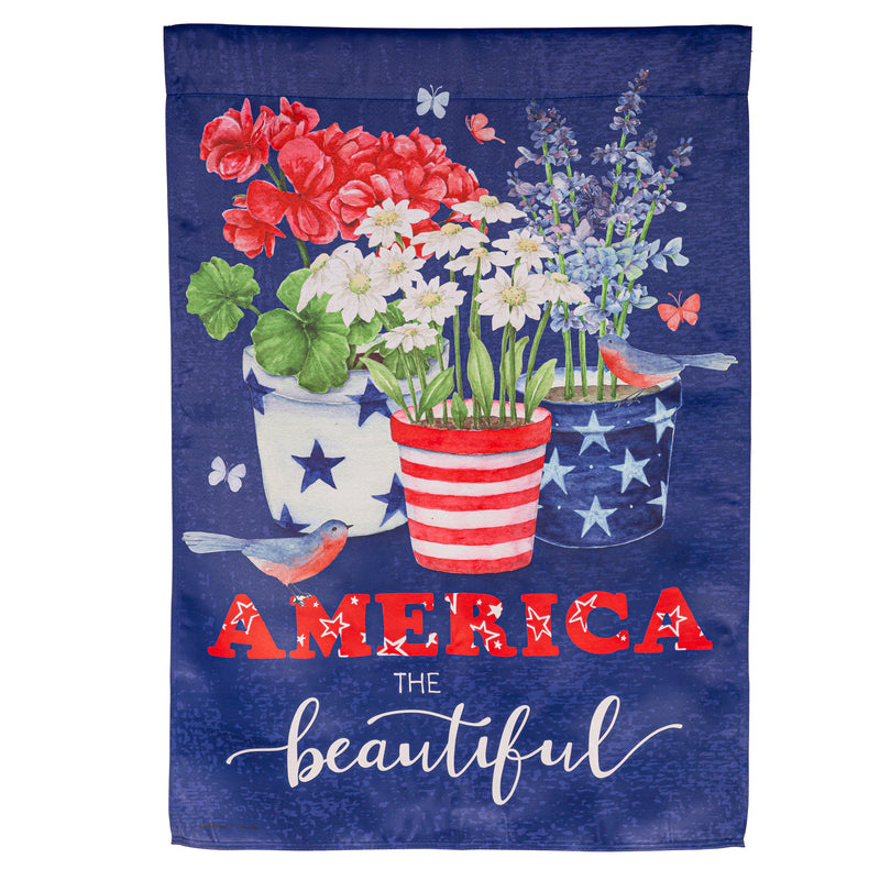 Evergreen Flag,America the Beautiful Suede House Flag,29x0.02x43 Inches