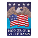 Honor Our Veterans Suede House Flag,13s12164