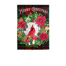 Merry Christmas Cardinal Suede House Flag,13s12189