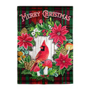 Merry Christmas Cardinal Suede House Flag,13s12189